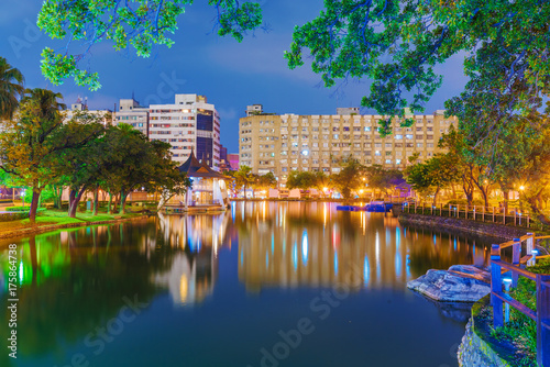 Scenic night view of Taichung park