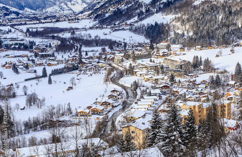 View of the austrian spa and ski resort Bad Gasteinl, Austria