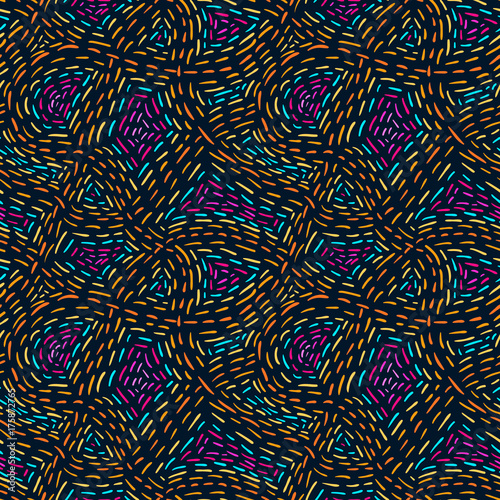 Abstract pattern doodle hatch ornament fabric bright
