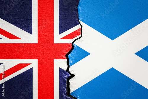 Great Britain and Scotland, exit and independence concept, 3D rendering