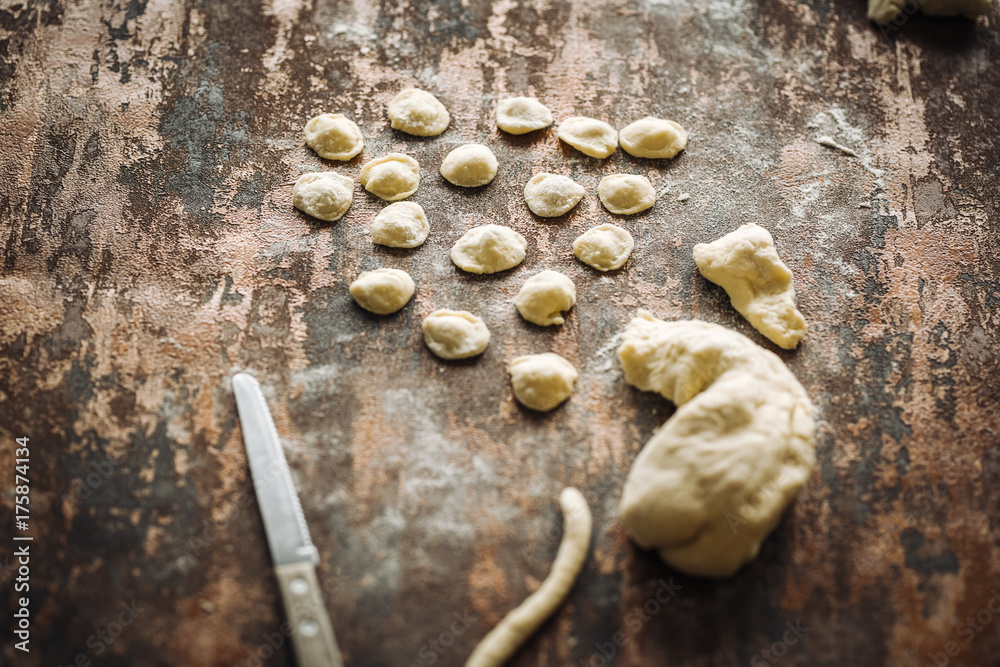 Home made Orecchiette pasta