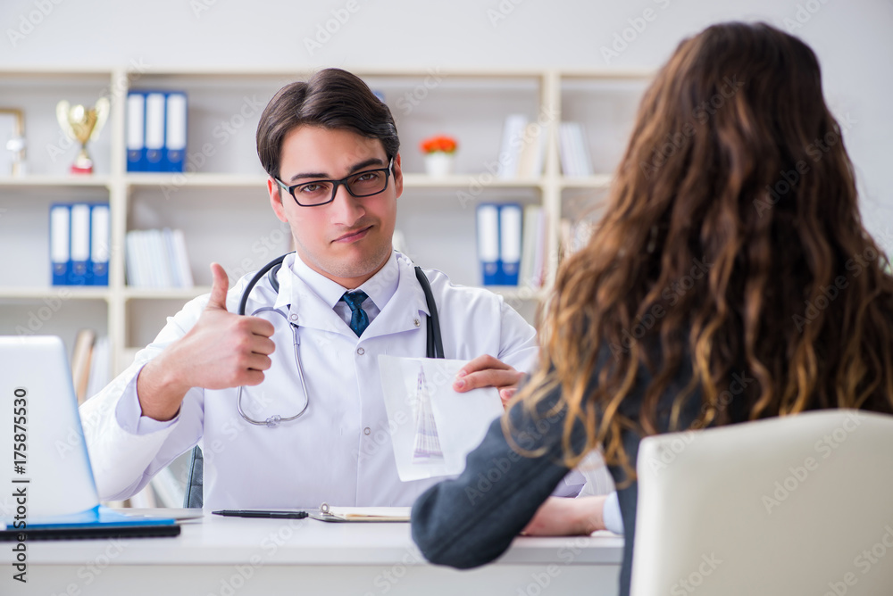 Young doctor in medical insurance fraud concept