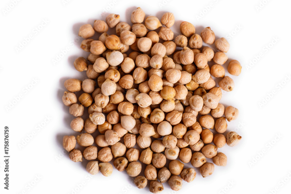 Pile of red lentils isolated on white background. Pile of red lentils isolated on white background.