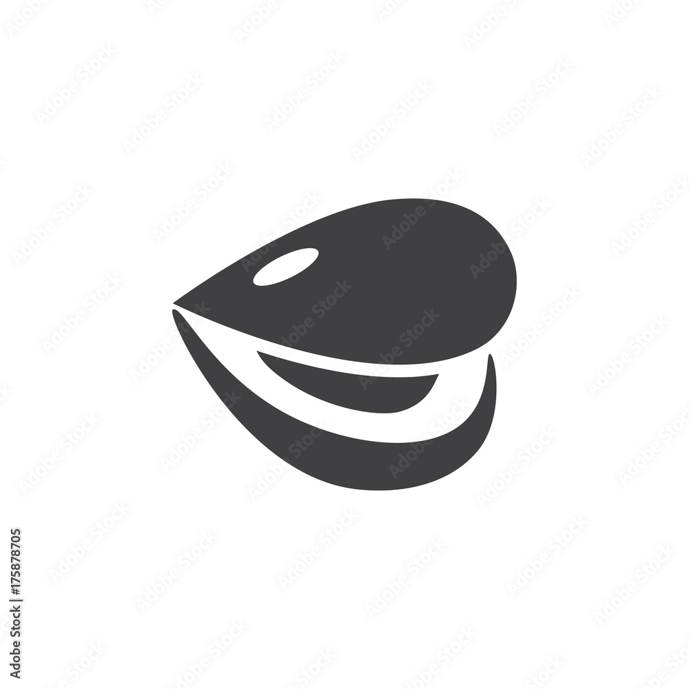 Vector mussel. Seafood icon. Vector mussel. Seafood icon.