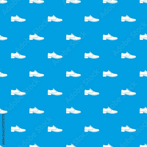Men shoe pattern seamless blue