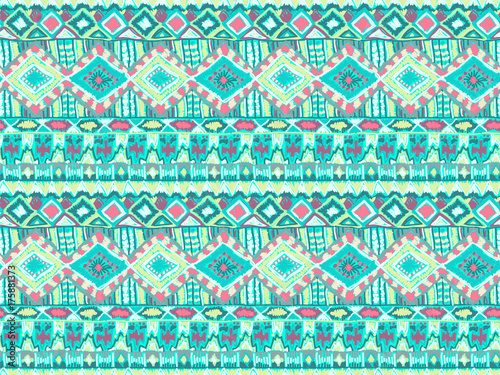 Ethnic tribal native ornament pattern blue