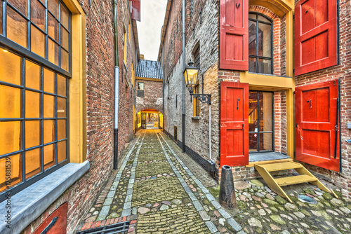 Fototapeta Naklejka Na Ścianę i Meble -  Historic alley Groningen