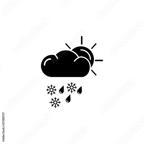 sunny sleet whether icon