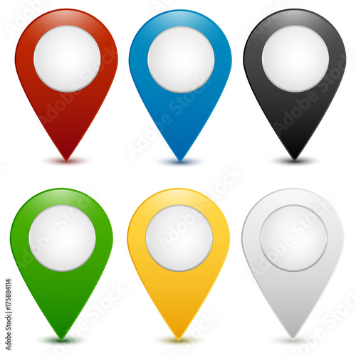 Free Download Location pointer icon vector with different colors - GFXLoad