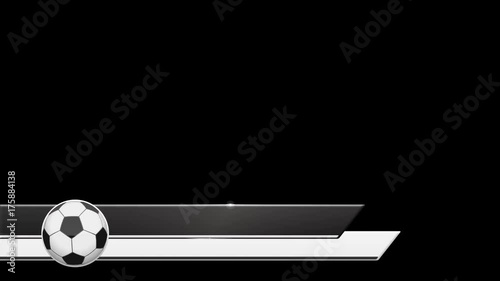 Football Lower Third Alpha Channel Black White