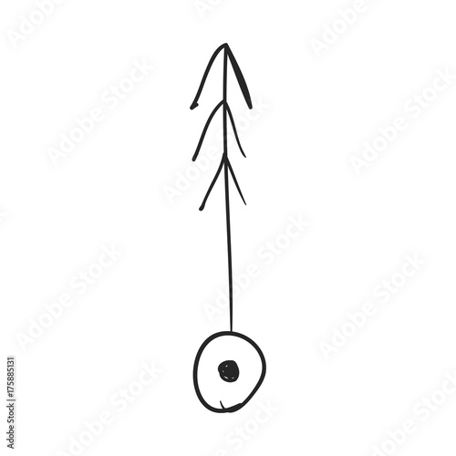 Illustration of arrow doodle