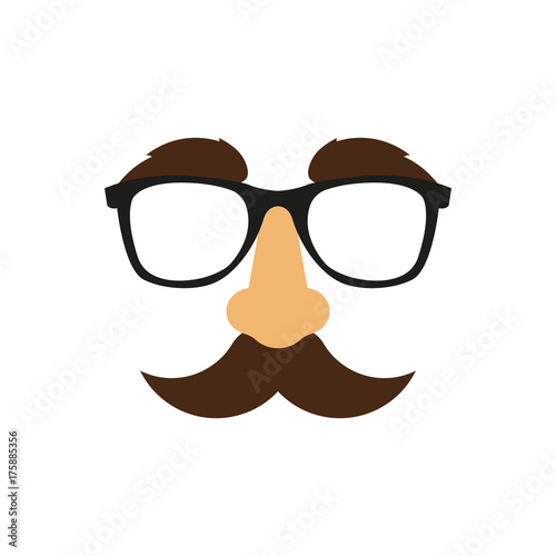 Glasses, nose mask. Vector. Isolated.