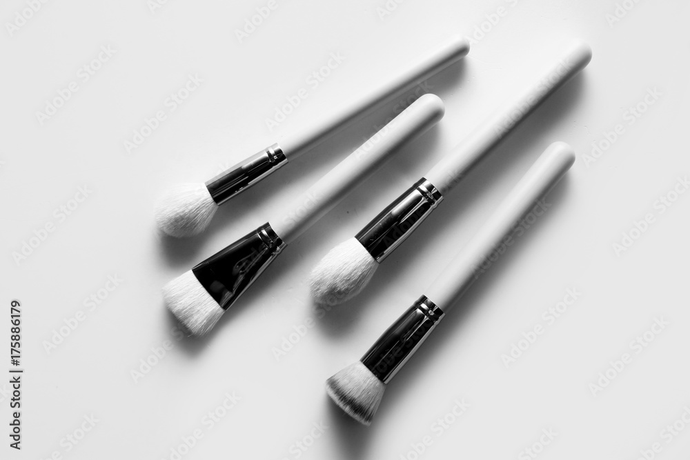 Make up brushes in white background Make up brushes in white background