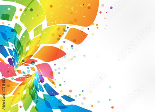Abstract background, colorful element on white background Fototapet
