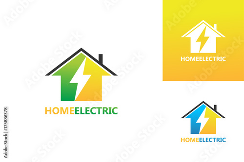 Home Electric Logo Template Design