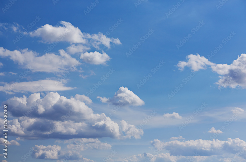 Fototapeta premium beautiful blue sky with clouds background.Sky clouds.Sky with clouds weather nature cloud blue
