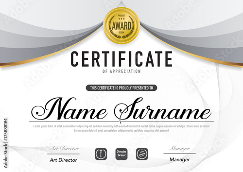Certificate template luxury and diploma style,vector illustration.