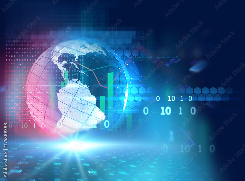 earth futuristic technology abstract background illustration earth futuristic technology abstract background illustration