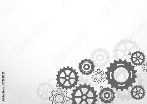 Gear contemporary mechanical background. Vector illustration