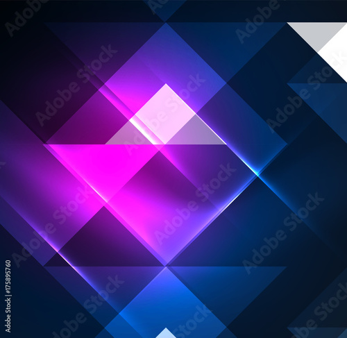 Cosmic electric background with shiny glowing plexus electricity impulses