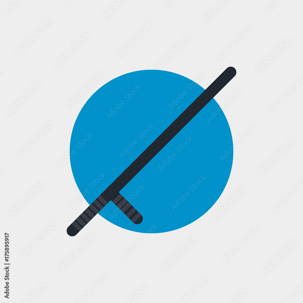 Bludgeon wooden or rubber in flat design Bludgeon wooden or rubber in flat design