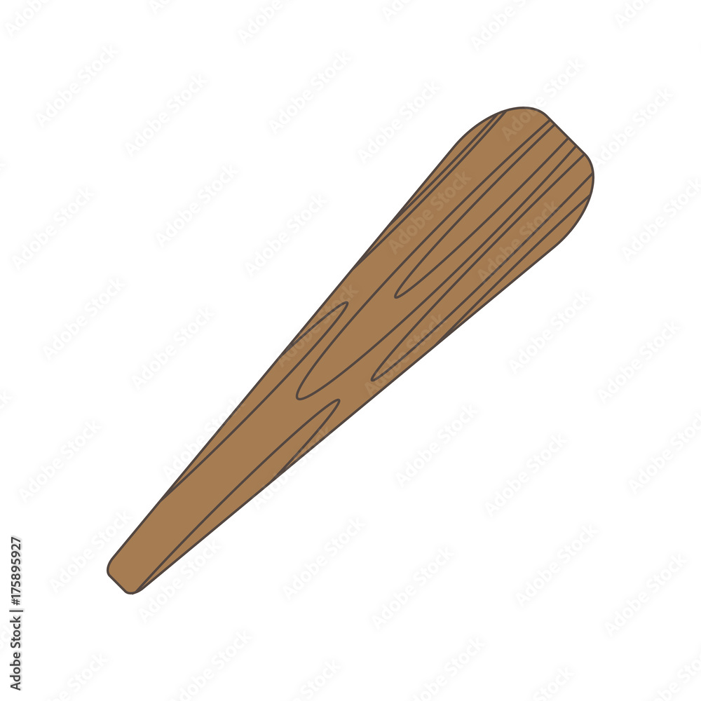 Bludgeon wooden or rubber in flat design Bludgeon wooden or rubber in flat design