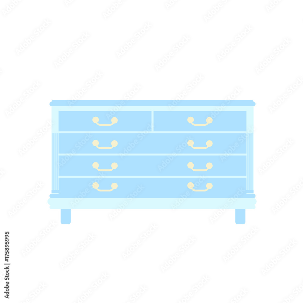 Sideboard flat vector design. It is executed in the old and modern style. Sideboard flat vector design. It is executed in the old and modern style.