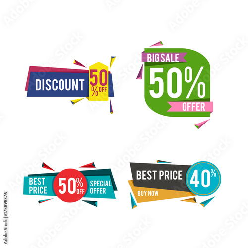 Set of sale banners