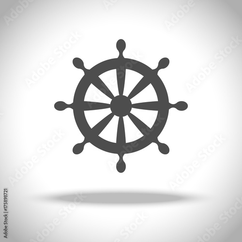 Ship steering wheel icon