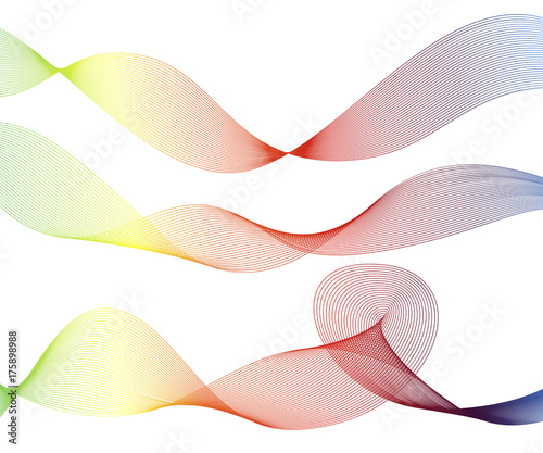 Vector illustration, Abstract colorful lines on white background
