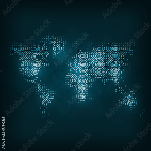 Technology image of globe. The concept illustration
