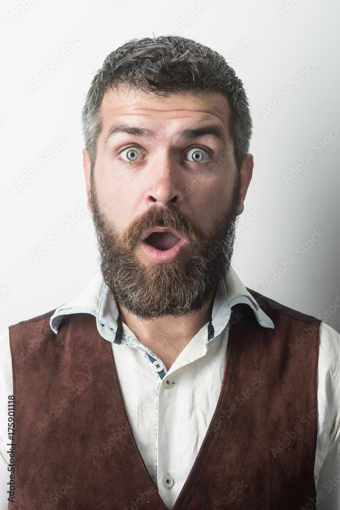 Obraz premium Hipster in shirt and waistcoat.