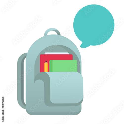 School bag vector illustration