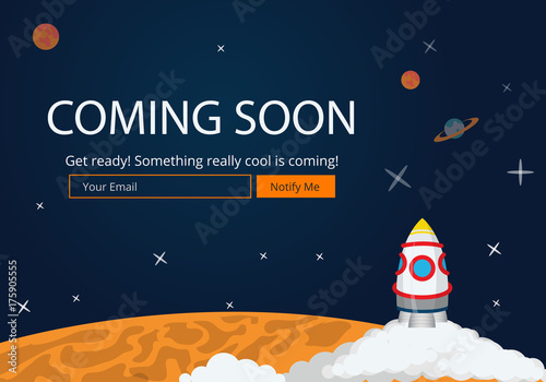 Coming Soon Website Template. Coming Soon Landing Page Design. Coming soon page for a new website. We are Launching Soon – Illustration