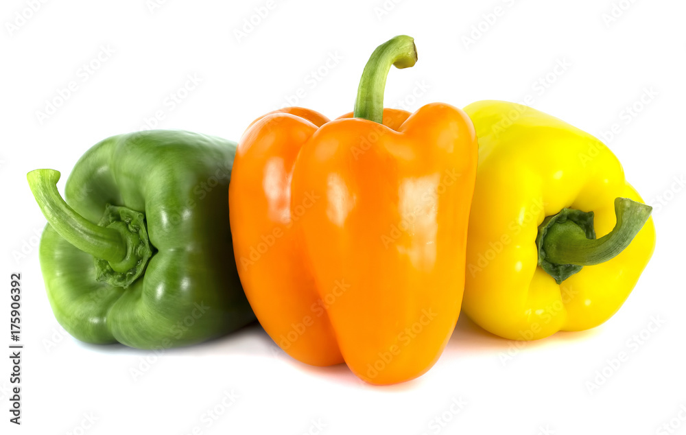 Bulgarian pepper isolated on white background Bulgarian pepper isolated on white background