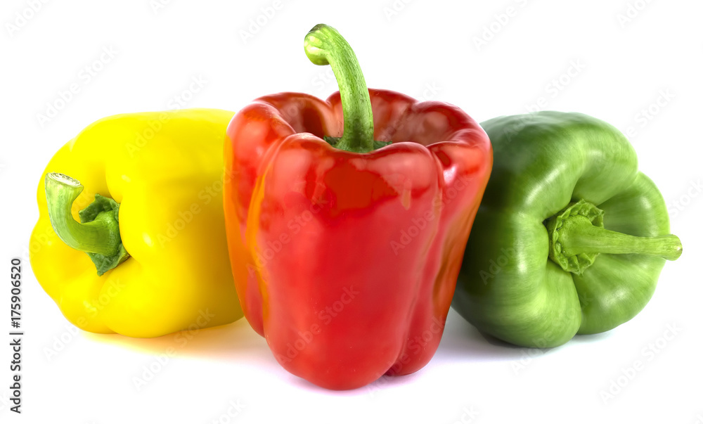Bulgarian pepper isolated on white background Bulgarian pepper isolated on white background