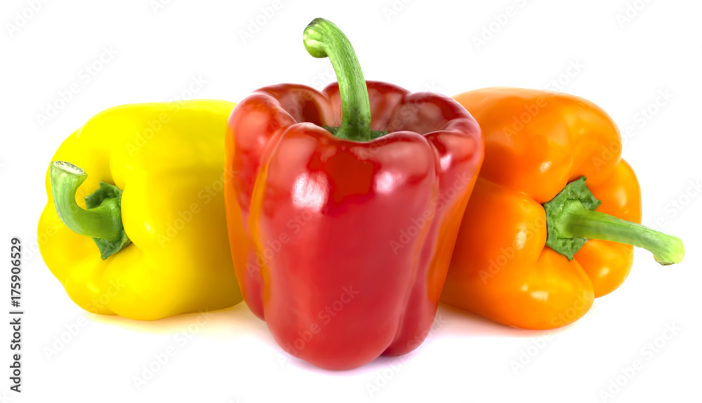 Bulgarian pepper isolated on white background Bulgarian pepper isolated on white background