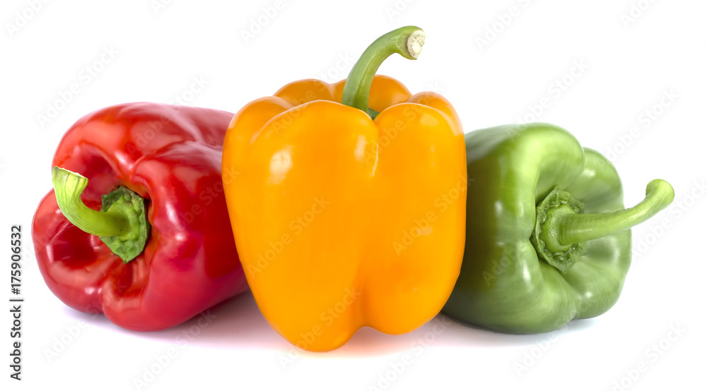 Bulgarian pepper isolated on white background Bulgarian pepper isolated on white background