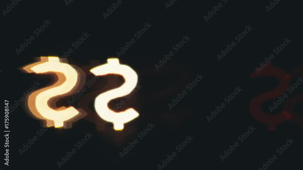 Dollar sign shaped bokeh of car lights at night. Dollar sign shaped bokeh of car lights at night.