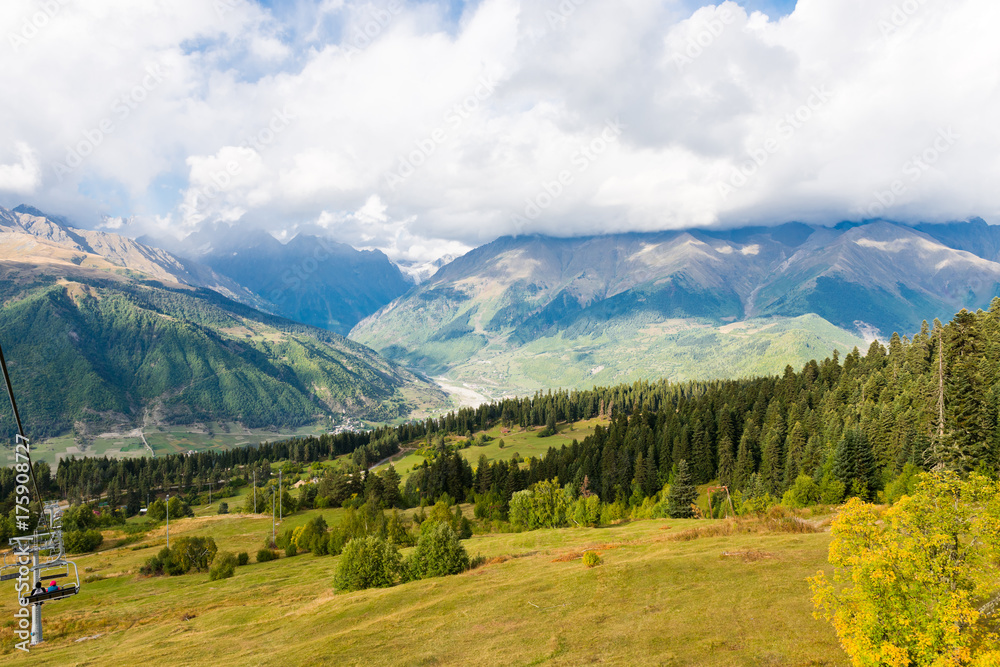  caucasus mountain landscape in Georgia