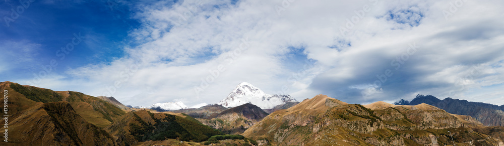 Mount Kazbek panoramic view