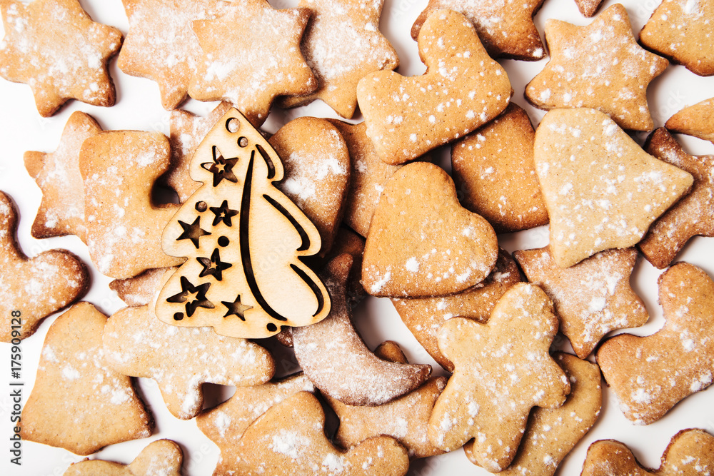 Christmas background.gingerbread with Christmas tree. Christmas background.gingerbread with Christmas tree.