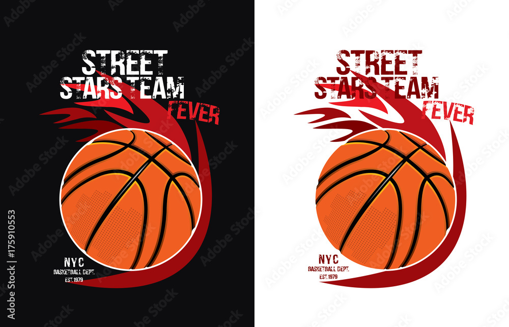 Basketball design. Vector illustration for t-shirt