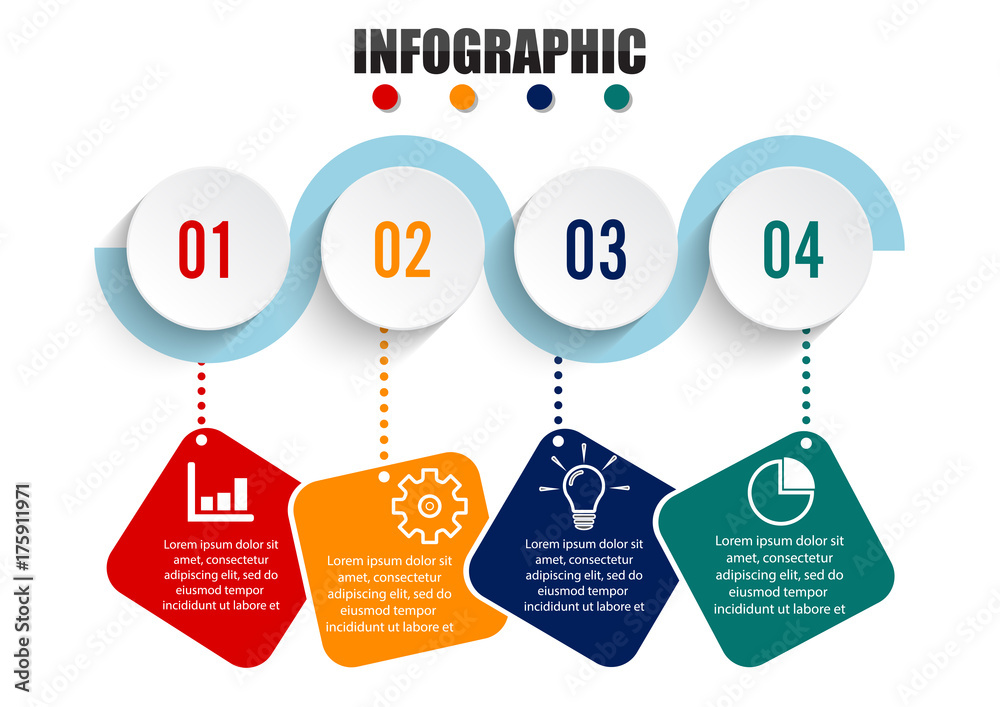 Vetor de Infographic design vector and marketing icons can be used for ...