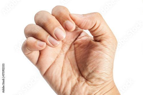 closeup of man finger nail
