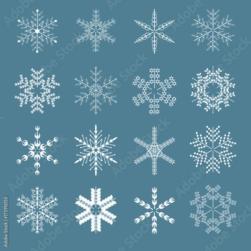Set of snowflakes2