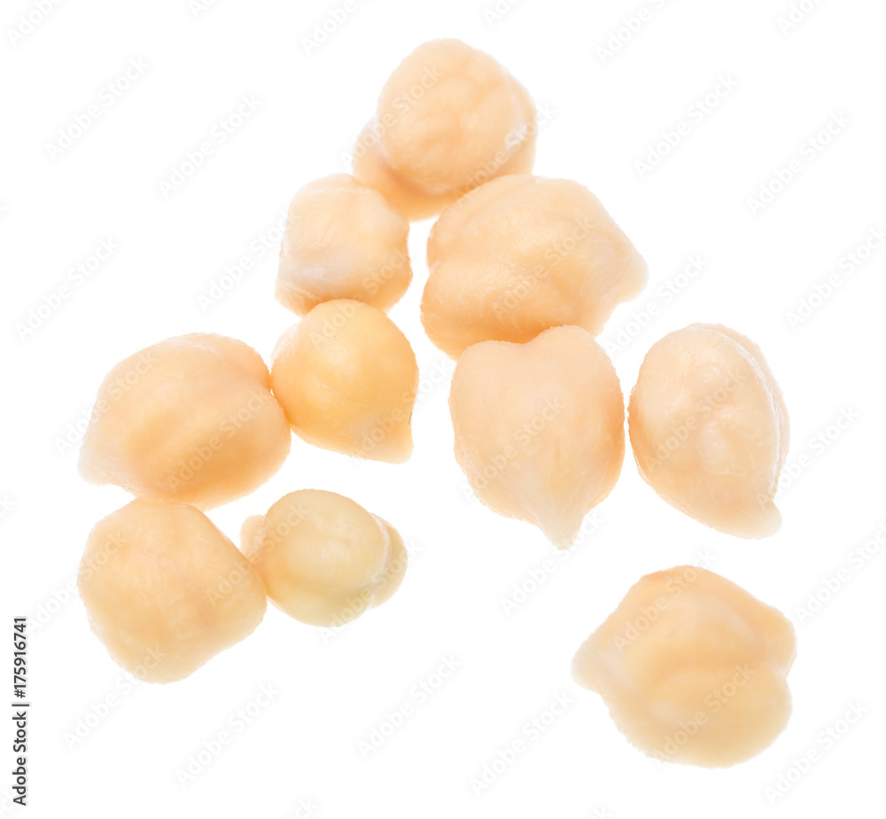 large peas on a white background