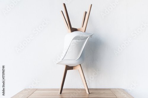 Fototapeta Naklejka Na Ścianę i Meble -  chairs on wooden tabletop