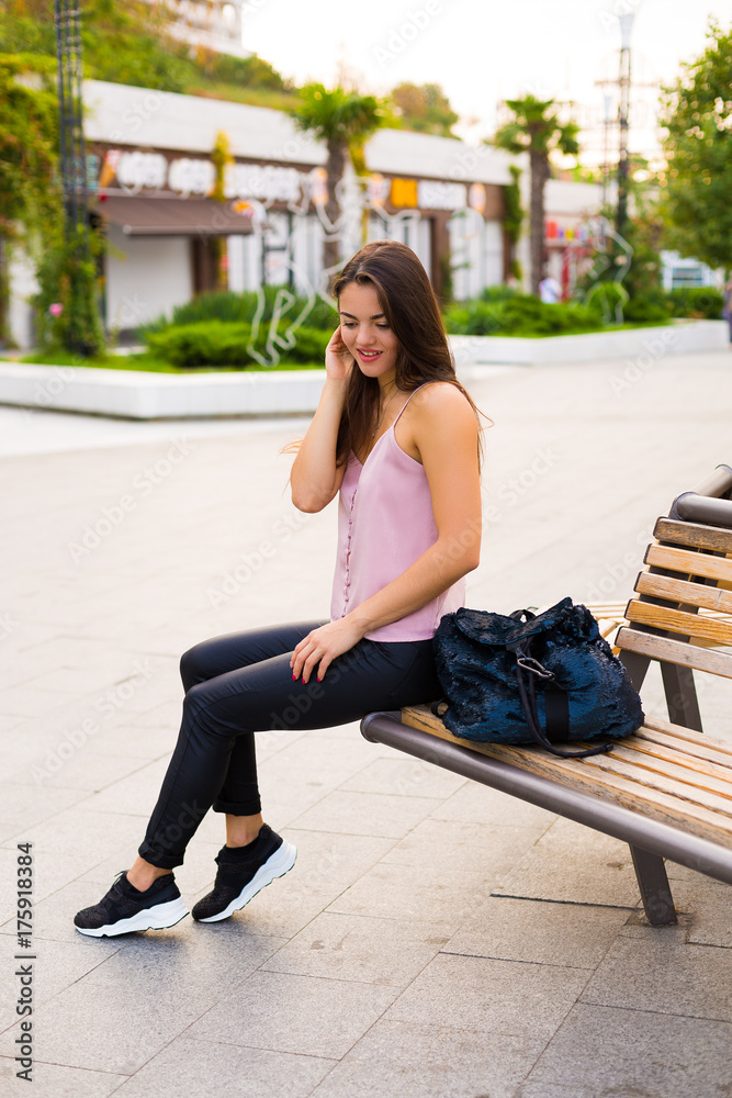 Woman in the summer city Woman in the summer city