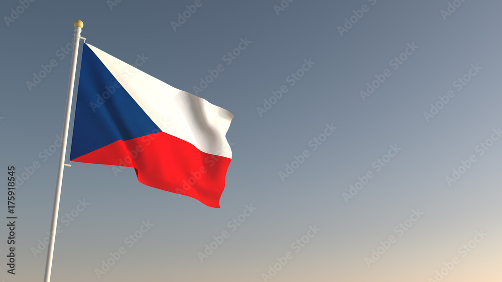 Naklejka premium czechkia national flag